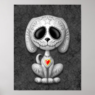 Gray Zombie Sugar Puppy Poster