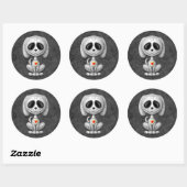 Gray Zombie Sugar Puppy Runder Aufkleber (Blatt)