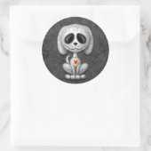 Gray Zombie Sugar Puppy Runder Aufkleber (Tasche)