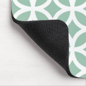 Grayed Jade-Grün geometrisch Mousepad (Ecke)