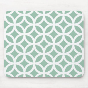 Grayed Jade-Grün geometrisch Mousepad