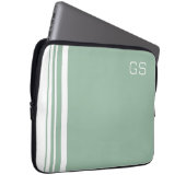 Grayed Jade Trio Streifen Laptopschutzhülle (Vorne Rechts)