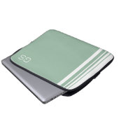 Grayed Jade Trio Streifen Laptopschutzhülle (Vorne Knopf)