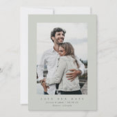 GrayGreen Ultra-Minimal-Ankündigung Datum freihalt Save The Date (Vorderseite)