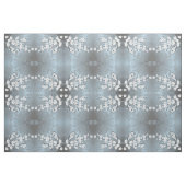 Grayisch Blau Weiße Blumenkirsche Muster Stoff (Fat Quarter (45,7 x 55,9 cm))