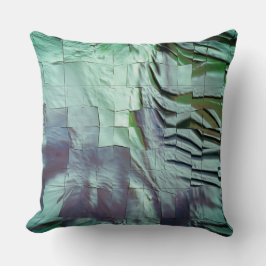 Grayisches Minzmosaik mit leicht geschnitztem Sati Kissen