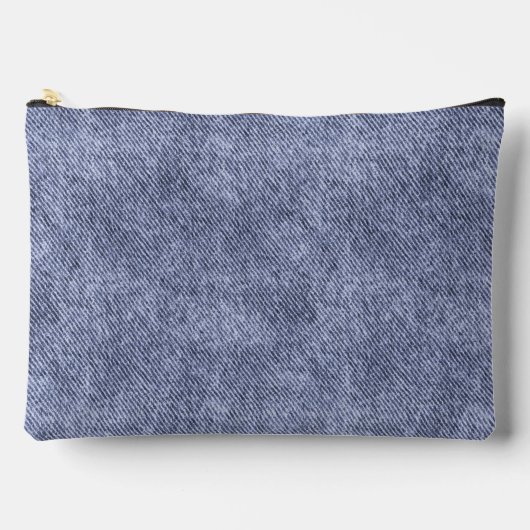 Grayish Blue Denim Pattern Zubehörtasche (Vorderseite)