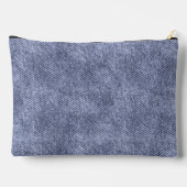Grayish Blue Denim Pattern Zubehörtasche (Rückseite)