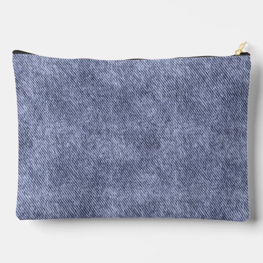 Grayish Blue Denim Pattern Zubehörtasche (Rückseite)