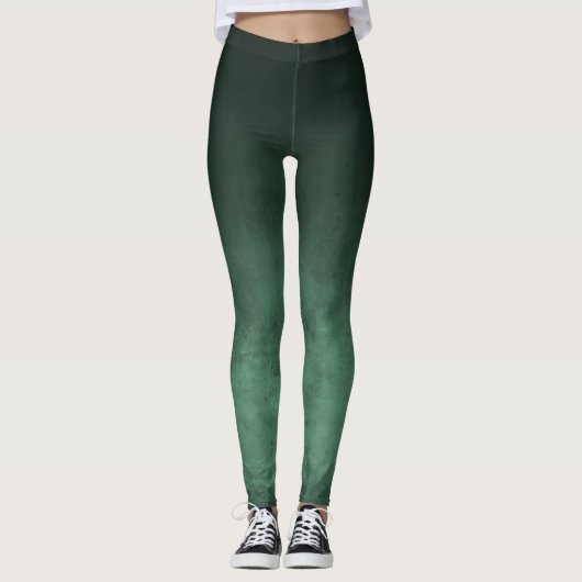 Grayish Green Dunkgreen rustic ombre Leggings (Vorderseite)