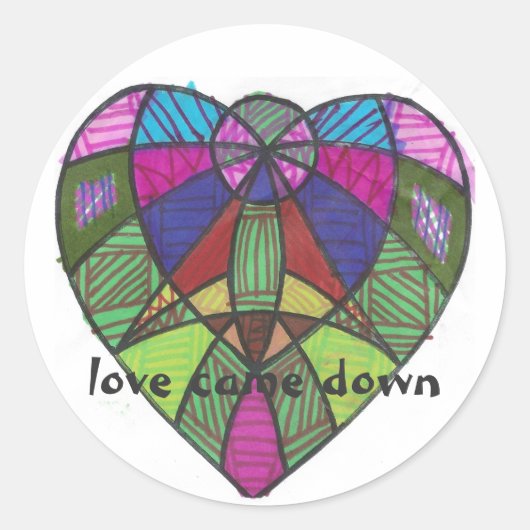 Grayland Daisy Green Heart Sticker (Vorderseite)