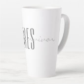 Grays, Monogram, Script i'm a Überlebende 17oz Milchtasse (Rechte Ecke)