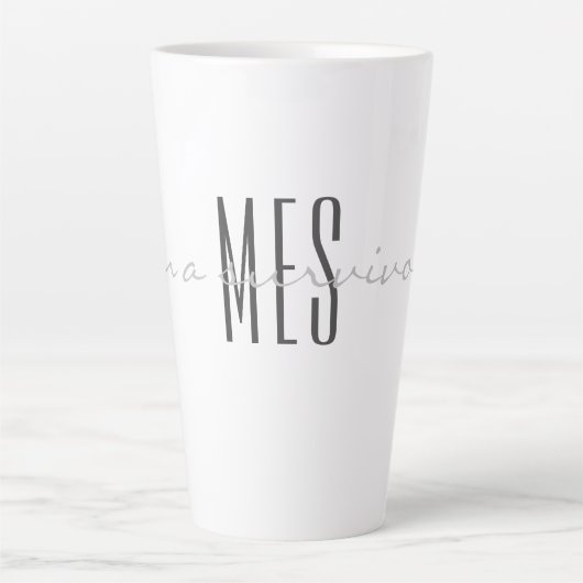Grays, Monogram, Script i'm a Überlebende 17oz Milchtasse (Vorderseite)