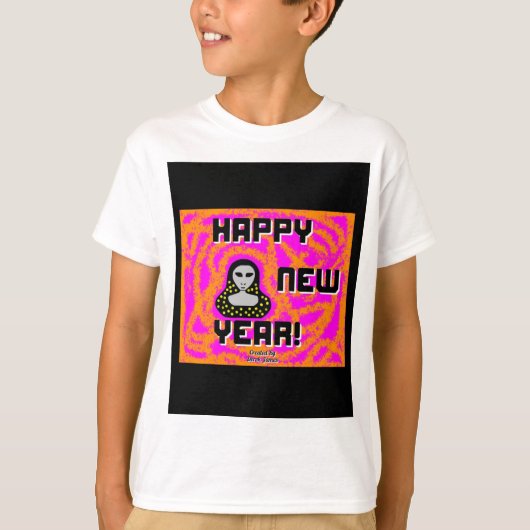 Grays New Year wünscht Boys White Basic T Shirt (Vorderseite)