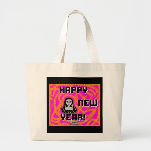 Grays New Year wünscht Jumbo-Tasche Jumbo Stoffbeutel (Vorne)