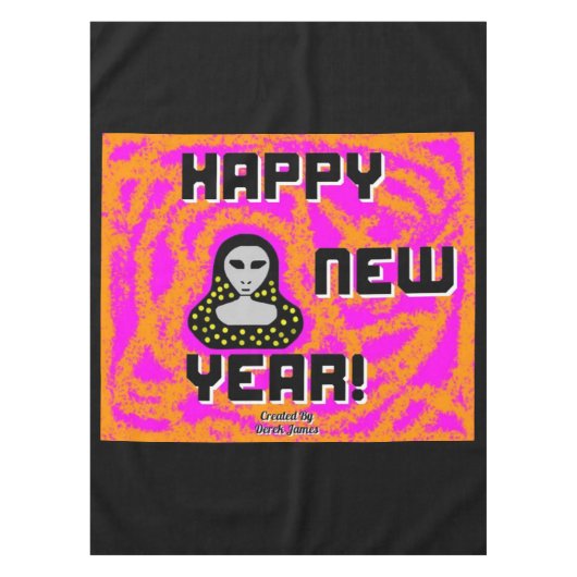 Grays New Year wünscht Tableclout Tischdecke (Vorderseite)