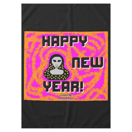 Grays New Year wünscht Tableclout Tischdecke (Vorderseite)