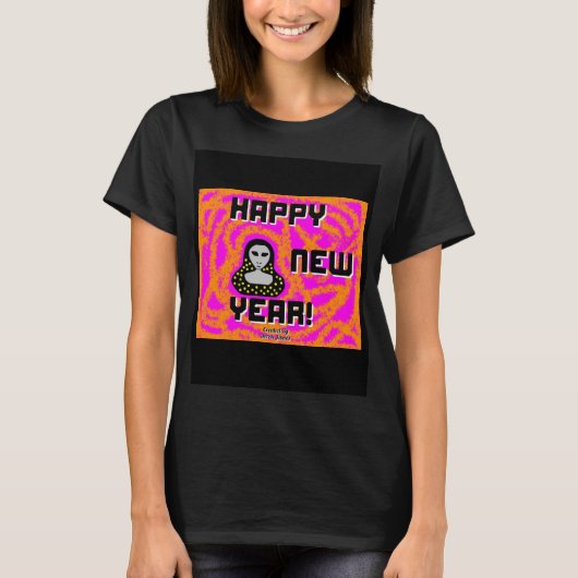 Grays New Year wünscht Women's Black Basic T Shirt (Vorderseite)