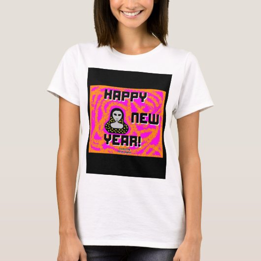 Grays New Year wünscht Women's White Basic T Shirt (Vorderseite)