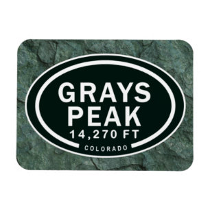 Grays Peak 14.270 FT CO Mountain Magnet