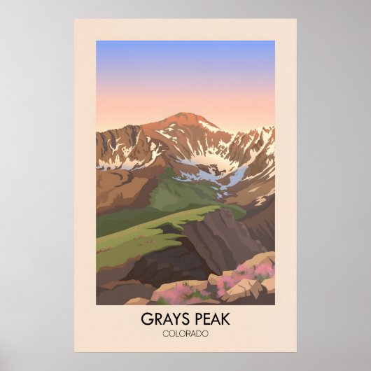 Grays Peak Colorado USA Travel Poster (Vorne)