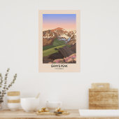 Grays Peak Colorado USA Travel Poster (Küche)