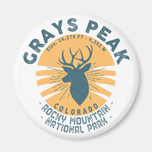 Grays Peak Colorado Wandern Magnet (Vorne)