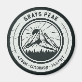 Grays Peak Colorado Wandern Magnet (Vorne)