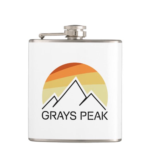 Grays Peak Retro Flachmann (Vorderseite)