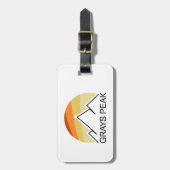 Grays Peak Retro Gepäckanhänger (Vorderseite vertikal)