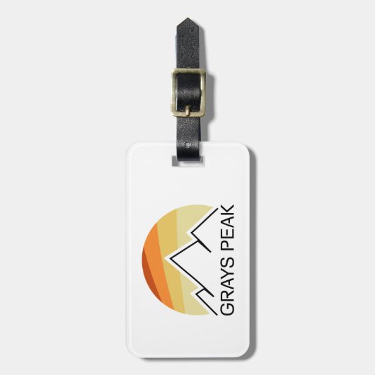 Grays Peak Retro Gepäckanhänger (Vorderseite vertikal)