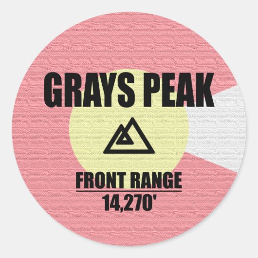 Grays Peak Runder Aufkleber (Vorderseite)