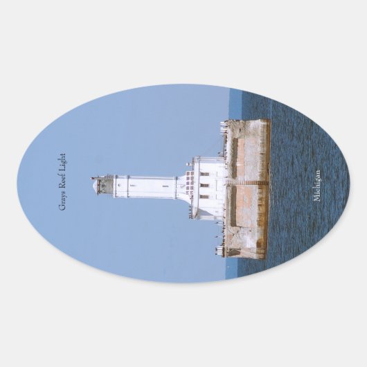 Grays Reef Light Aufkleber (Vorderseite)