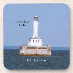Grays Reef Light Set von 6 harten Untersetzer aus 