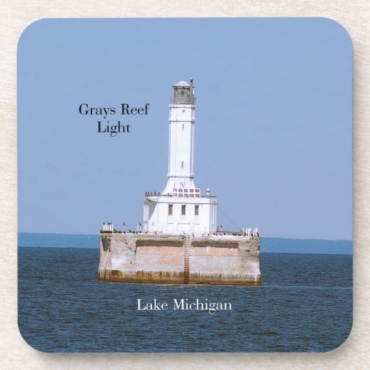 Grays Reef Light Set von 6 harten Untersetzer aus  (Vorderseite)