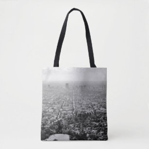 GRAYSCALE AERIAL FOTO CITY TASCHE