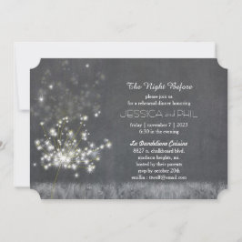 Grayscale Dandelion Wedding Probe Dinner Einladung