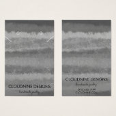 Grayscale Earring Necklace Juwelier Display Card (Vorne & Hinten)