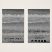 Grayscale Earring Necklace Juwelier Display Card (Vorne & Hinten)