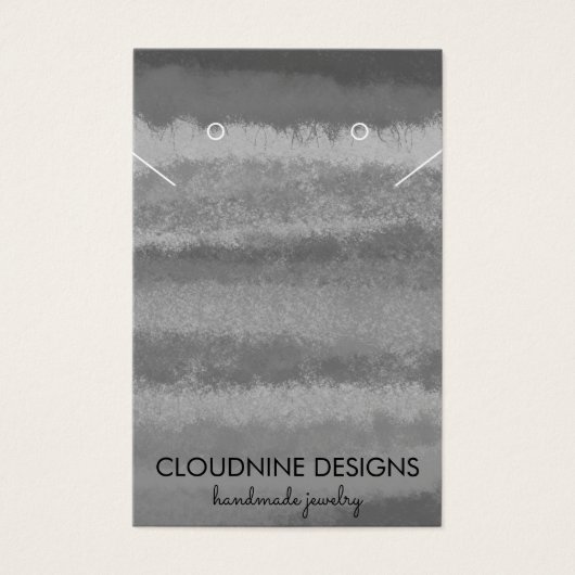 Grayscale Earring Necklace Juwelier Display Card (Vorderseite)