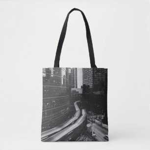 GRAYSCALE FOTO DER STADT TASCHE