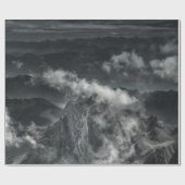 GRAYSCALE FOTO DES BERGBERGES GESCHENKPAPIER (Flach)
