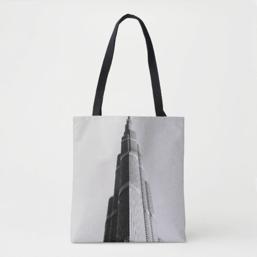 GRAYSCALE FOTO HOCHRANGIGES GEBÄUDE TASCHE (Vorderseite)