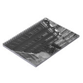 GRAYSCALE-FOTO VON VIER TELEFONBOOTEN NOTIZBLOCK (Linke Seite)