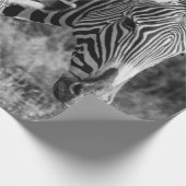 GRAYSCALE FOTO ZEBRAS GESCHENKPAPIER (Ecke)