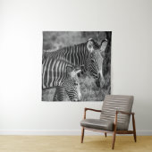 GRAYSCALE FOTO ZEBRAS WANDTEPPICH (Beispiel)