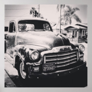 GRAYSCALE FOTOGRAFIE DES AUTOS POSTER