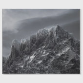 GRAYSCALE FOTOGRAFIE DES BERGES GESCHENKPAPIER (Flach)