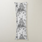 Grayscale Gran Canaria Verziertes Schloss im Val P Seitenschläferkissen (Vorderseite Vertikal)