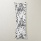 Grayscale Gran Canaria Verziertes Schloss im Val P Seitenschläferkissen (Rückseite (Vertikal))